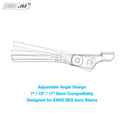 NIUJU ENVE SES Aero Computer Mount — Adjustable Garmin Wahoo Aero Cockpit Mount