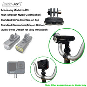 NIUJU Brompton T-Line Computer Mount — Titanium Brompton Garmin GoPro Adapter — NJ33 - Garmin to GoPro Rotating Adapter