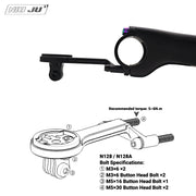 BALUGOE RM ONE Carbon Stem Computer Mount — Garmin Wahoo Aero Bike Mount Extension
