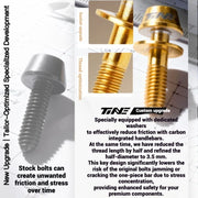 TiNE Titanium Alloy Screws for DARIMO Nexum Drag Integrated Handlebar – M4×16 Stem Bolts (8 Colors)