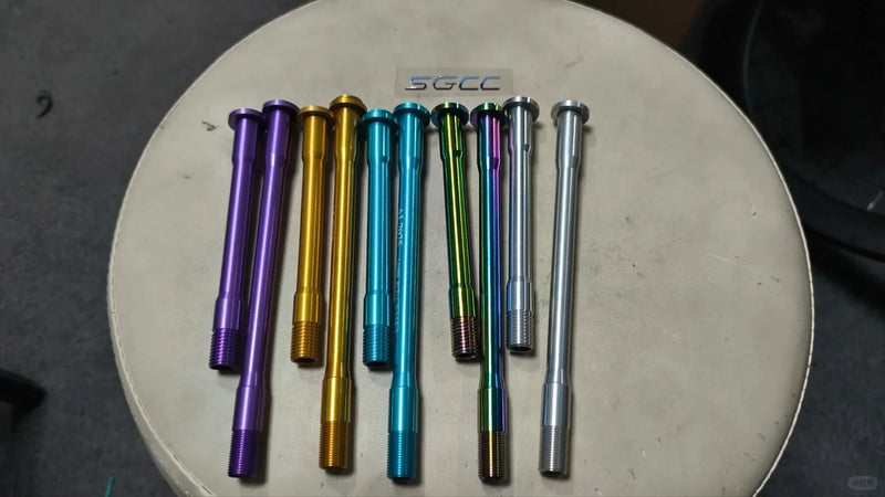 Custom Aluminum Thru Axle Kit for Quick Pro AR ONE / ER ONE – 35.5g, Anodized Colors