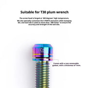 S-PARTS A2 M6 TC4 Titanium Bolts — 10–55mm — Multiple Colors