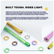 S-PARTS Titanium Thru Axle Kit for CANYON CFR (Front + Rear, Tool-Free Design) – 61.21g — 8 Anodized Colors