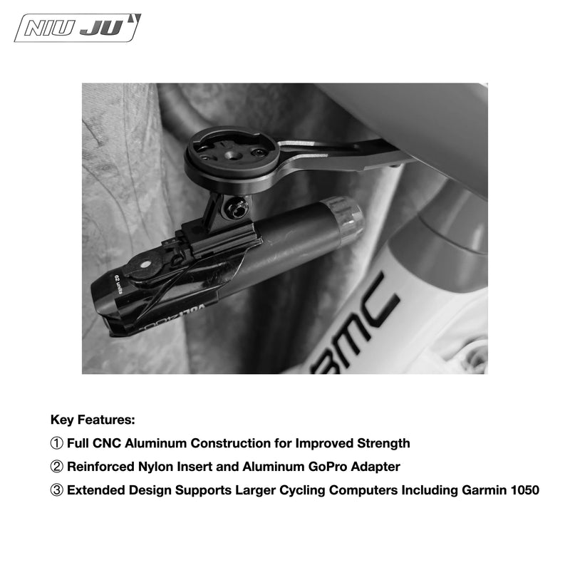 NIUJU BMC ICS Carbon Computer Mount — Garmin 1050 Wahoo Aero Cockpit Mount