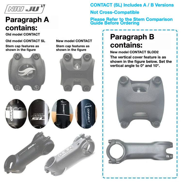 NIUJU Giant CONTACT SL Computer Mount — Lightweight TCR Garmin Wahoo Stem Mount