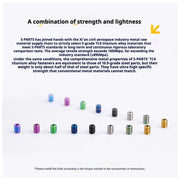 S-PARTS T15 M6 Flat-Bottom Titanium Set Screws — L8/L10/L12/L16