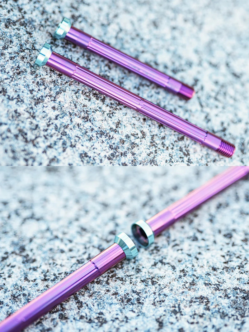 Chaser Ultralight Titanium Thru Axle Set — For SEKA Spear & Exceed Road Bikes (34g)
