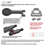 NIUJU 3T MTB Team Stealth Computer Mount — Garmin Wahoo Stem Extension Mount