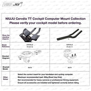 NIUJU Cervélo P5 EX10 TT Computer Mount — Garmin Wahoo GoPro & Bike Light Extension Mount