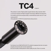 S-PARTS M6 Titanium Upper Pump Pivot Bolt — 36mm D12 Step D8 H22