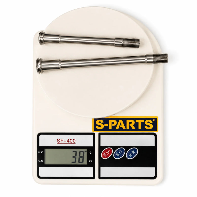 S-PARTS Titanium Thru Axle Set for Colnago Y1RS & V5RS — 38g / 32g Ultra-Light Upgrade