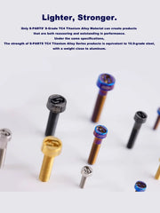 S-PARTS M6 Titanium Anti-Theft Upper Pump Bolts — Brembo — 20–35mm