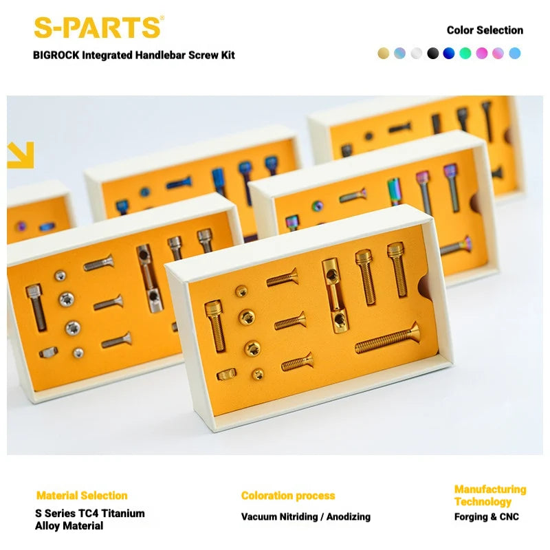 S-PARTS Titanium Bolt Kit for BIGROCK Gen 2 Integrated Handlebar/Stem (13 pcs)