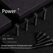 S-PARTS A3 M6 Titanium Bolts — 8–120mm — Black