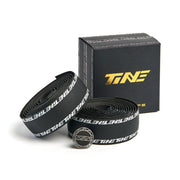 TiNE Road Bike Handlebar Tape Set — 210cm Length — 2.5mm Thickness — Snow White Set (Includes Titanium Alloy Bar End Plugs)