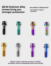 TiNE Titanium Stem Bolts M5×18 (Pair of 2) — CNC Bolts for Stems & Integrated Handlebars