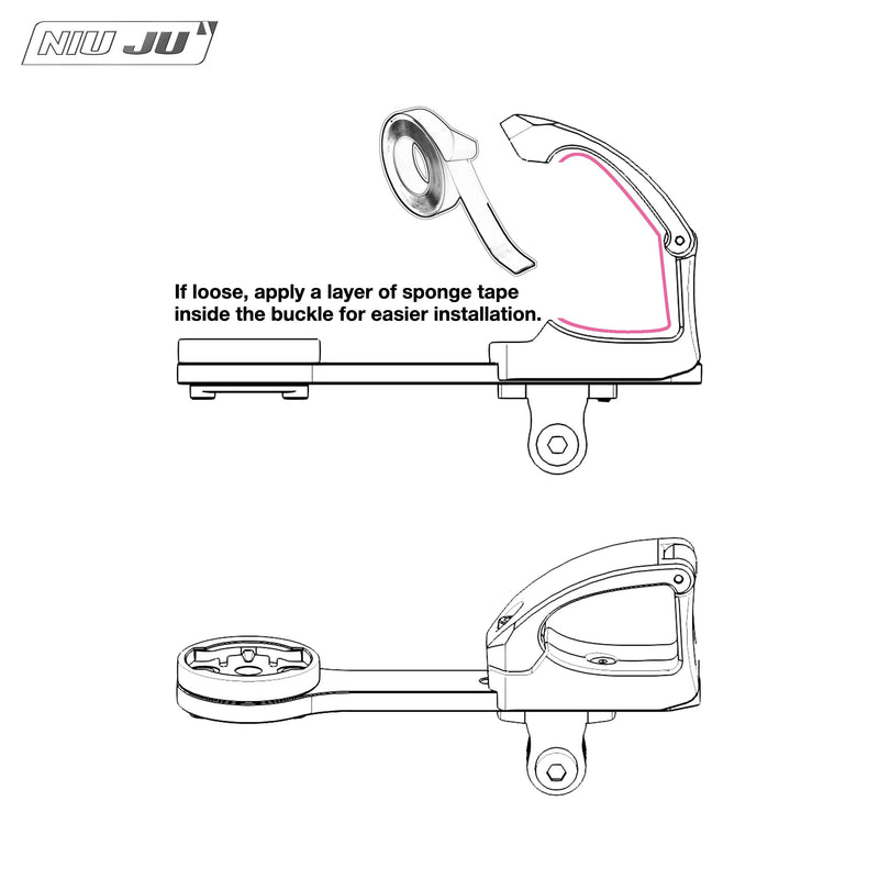 NIUJU Cervélo S5 AB04 Computer Mount for 2015–2018 Rim Brake S5 — Garmin Wahoo Compatible