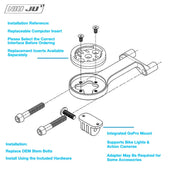 NIUJU DEDA M35 Computer Mount — Lightweight CNC Garmin Wahoo Stem Mount