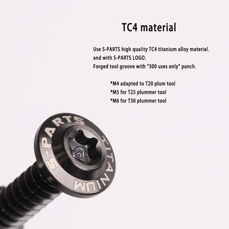 S-PARTS A3 M6 Titanium Self-Tapping Bolts — 16–30mm