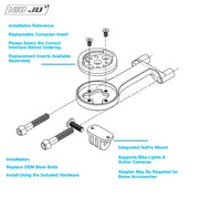 NIUJU DEDA ZERO 1 Computer Mount — Lightweight Garmin Wahoo GoPro Mount
