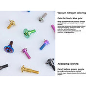 S-PARTS A3 M6 Umbrella Head Step Bolts — Blue — 36 Specifications
