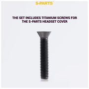 S-PARTS Titanium OD2 34.9 mm Laser Headset Cap — CNC Machined — Multiple Designs Available