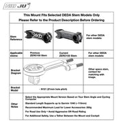 NIUJU DEDA ZERO100 Computer Mount — CNC Garmin Wahoo Stem Mount
