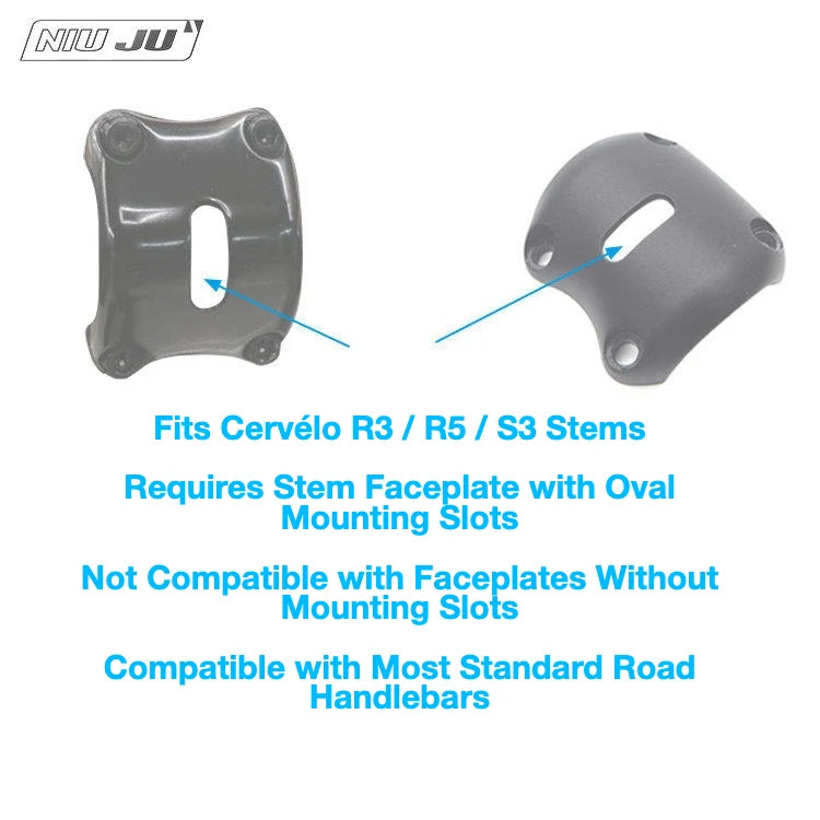 NIUJU Cervélo R5 R3 S3 Stem Computer Mount — Bar Fly Style Garmin Wahoo Mount — Note: Designed Specifically for Cervélo Stems