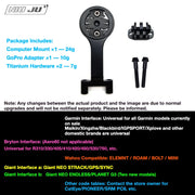 NIUJU DEDA ZERO Computer Mount — Lightweight Garmin Wahoo Stem Mount for Colnago CLX — Black Titanium Hardware