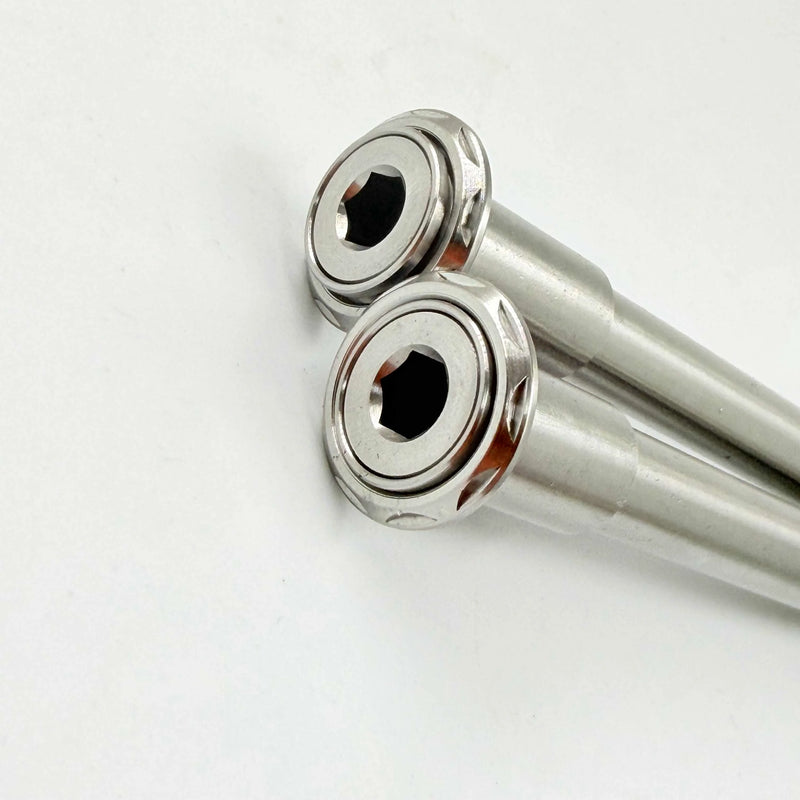 Custom Titanium Ultralight Thru Axle Set for FACTOR ONE UDH Road Bike – 27g Front & Rear