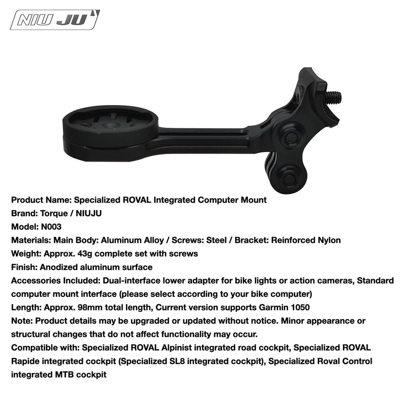 SPECIALIZED ROVAL Rapide Integrated Computer Mount – SL8 / SL9 Control Cockpit