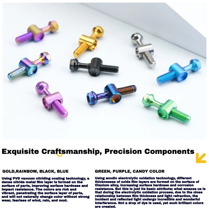 S-PARTS M6 Titanium Seatpost Step-Down Bolt & Nut Kit — 22 / 30 / 35 / 40mm