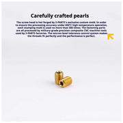 S-PARTS T15 M6 Flat-Bottom Titanium Set Screws — L8/L10/L12/L16