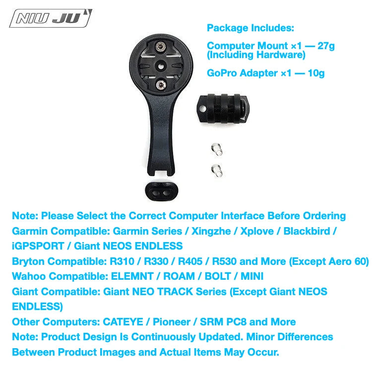 NIUJU Cervélo R5 R3 S3 Stem Computer Mount — Bar Fly Style Garmin Wahoo Mount