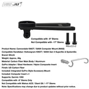NIUJU Computer Mount for Cannondale SuperSix EVO Gen 3 & SystemSix KNOT Cockpit — Garmin — Compatible with -6° Stems Only