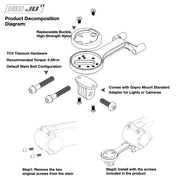 NIUJU DEDA Superleggero RS Computer Mount — Lightweight CNC Garmin Wahoo Mount