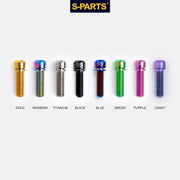S-PARTS A2 M6 TC4 Titanium Bolts — 10–55mm — Multiple Colors
