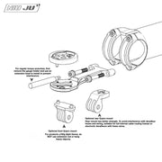 NIUJU EXS ULTRA RR Computer Mount — Garmin Wahoo GoPro Aero Stem Mount
