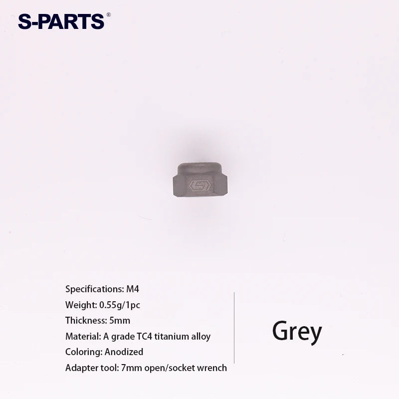 S-PARTS Titanium Self-Locking Flange Nuts — M4 / M5 / M6 / M8 / M10 / M12