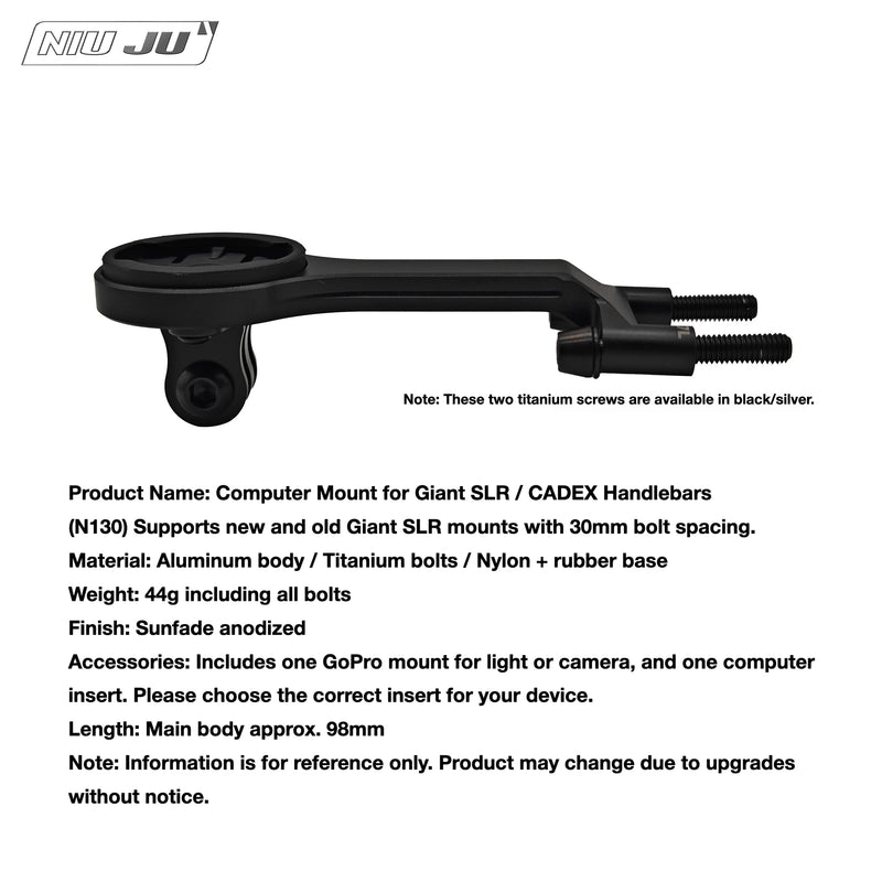 Torque Computer Mount for Giant CONTACT SLR Stem & CADEX Extension