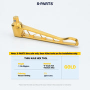 S-PARTS Titanium Quick Release Thru Axle for Pinarello Road Bikes — Titanium Thru Axle Tool(Sold Separately） / Gold
