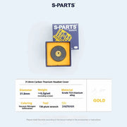 S-PARTS Titanium Carbon Fiber Bowl Caps Regular 28.6 Headtube Mountain/Road Handlebar Stem Caps — Gold