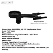 BALUGOE RM ONE Carbon Stem Computer Mount — Garmin Wahoo Aero Bike Mount Extension — Compatible with RM ONE -17° Stem