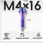 TiNE Titanium Alloy Screws for DARIMO Nexum Drag Integrated Handlebar – M4×16 Stem Bolts (8 Colors)