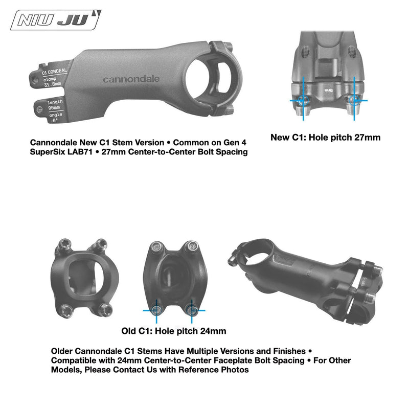 NIUJU Cannondale ONE C1 Stem Computer Mount — LAB71 SuperSix Garmin Wahoo Extension Mount