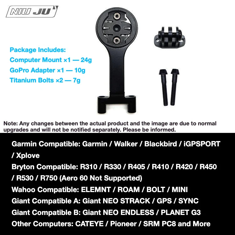 NIUJU Colnago V3 Computer Mount — DEDA ZERO2 Lightweight Garmin Wahoo Mount