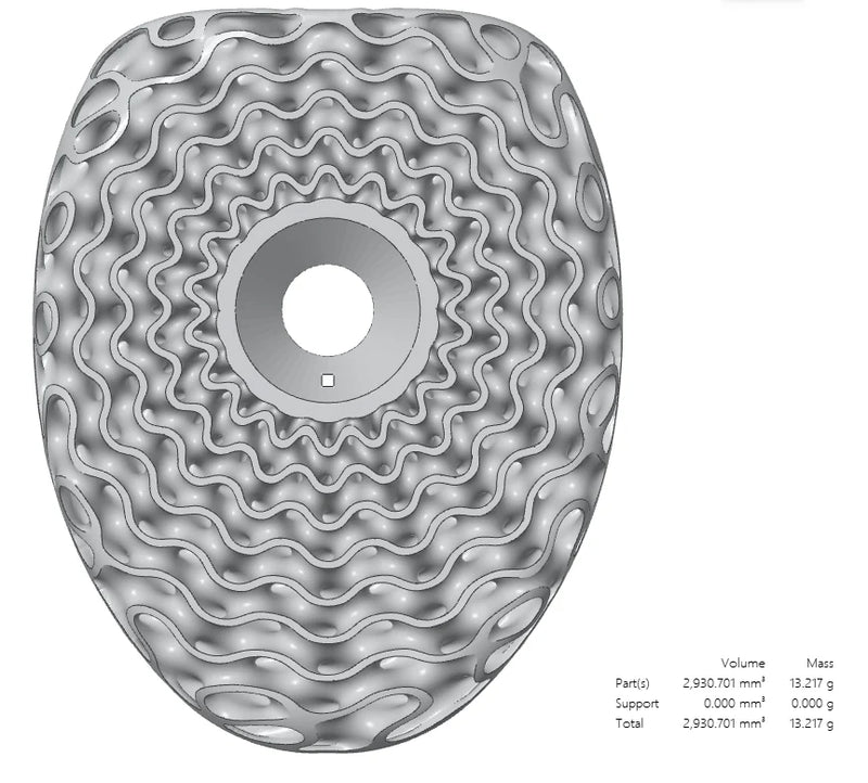 Custom 3D Titanium Stem Cap for Vision Metron 6D – Hand-Finished Art Design — B