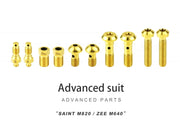 S-PARTS Titanium Brake Bolt Sets — Shimano SAINT M820 / ZEE M640 — Advanced set (SAINT ZEE universal) 10 PCS