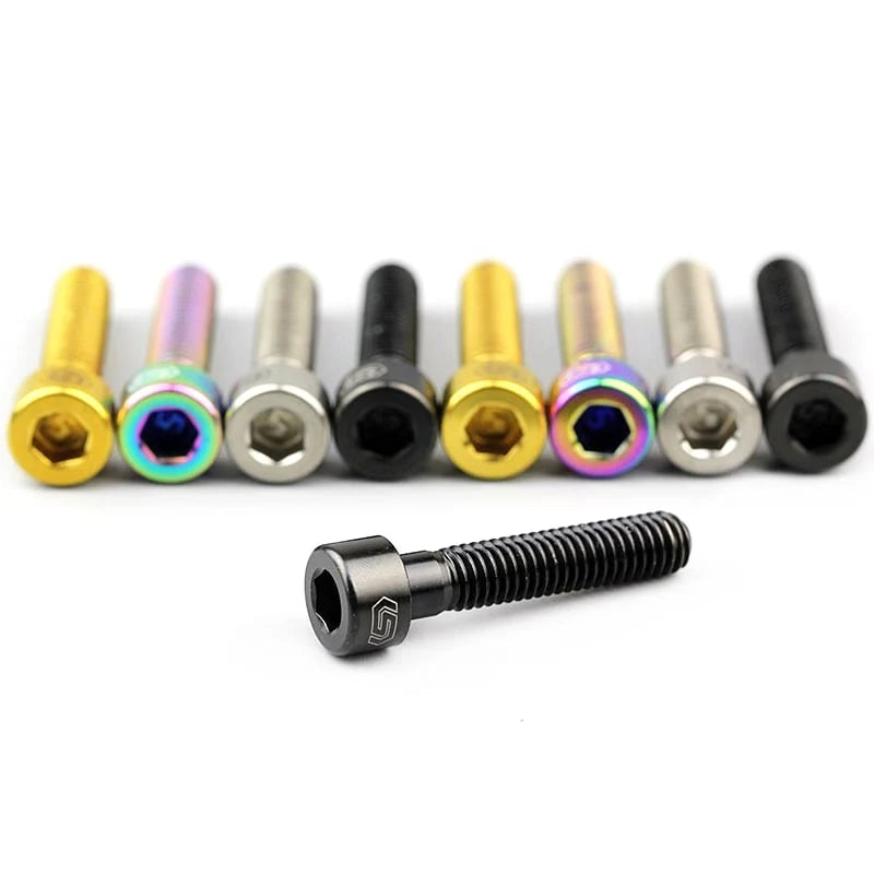 S-PARTS M6 Titanium Stem & Caliper Bolts — 30–70mm — 5mm Hex