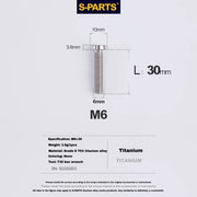 S-PARTS M6 Titanium Seatpost Wedge Bolt — Specialized SL6 / SL7 / SL8 / SL9 / Venge — M6X30